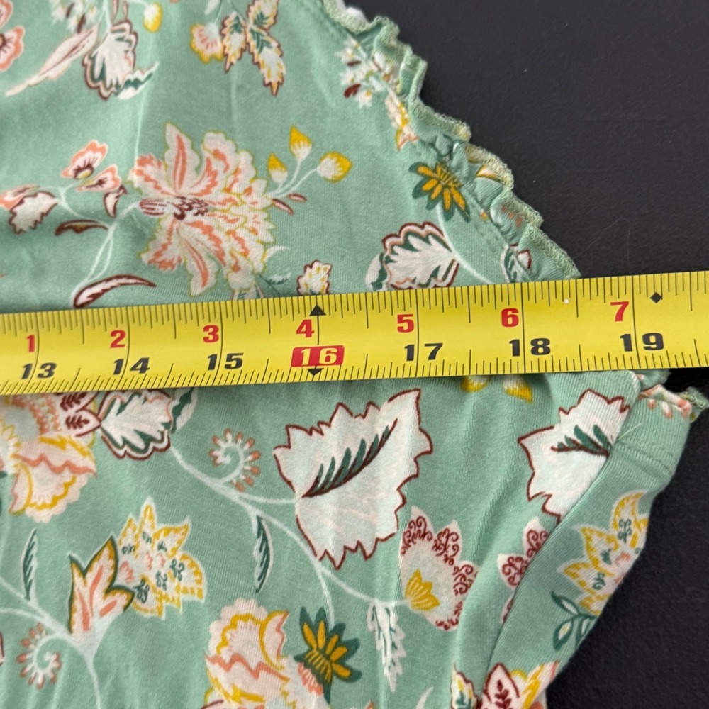 Torrid‎ Floral Babydoll Top Womens 2 Green Floral Super Soft Cottage Boho Fairy - Picture 9 of 12